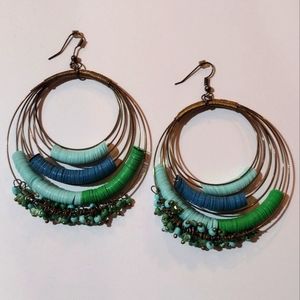 Large Colorful Round Earrings